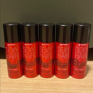 Sexy hair big root pump volumizing mousse 5x 50ml travel size NEW